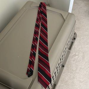 Black and red tie